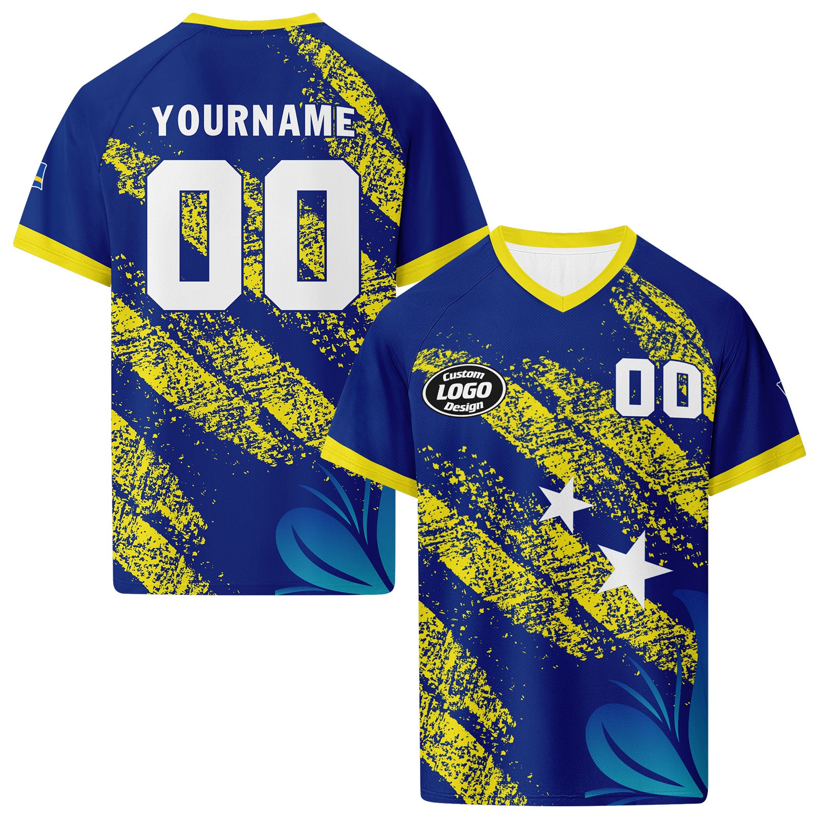 Custom Curaçao 2026 World Cup High Quality Soccer Stadium Version Jersey Sneakers Sports Shoes and Hat Combo Offer Personalized Team Name and Logo ZH-F025154-4