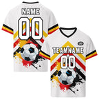 Custom Germany 2026 World Cup High Quality Soccer Stadium Version Jersey Sneakers Sports Shoes and Hat Combo Offer Personalized Team Name and Logo ZH-F028102-3