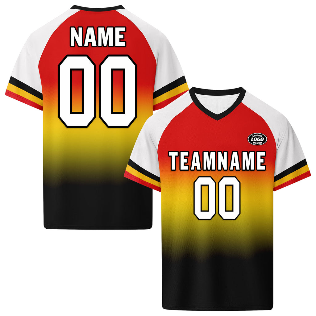 Custom Germany 2026 World Cup High Quality Soccer Stadium Version Jersey Sneakers Sports Shoes and Hat Combo Offer Personalized Team Name and Logo ZH-F028102-9