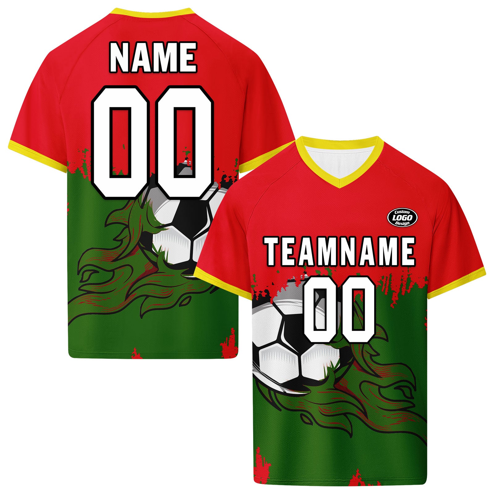 Custom Portugal 2026 World Cup High Quality Soccer Stadium Version Jersey Sneakers Sports Shoes and Hat Combo Offer Personalized Team Name and Logo ZH-F028104-5