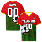 Custom Portugal 2026 World Cup High Quality Soccer Stadium Version Jersey Sneakers Sports Shoes and Hat Combo Offer Personalized Team Name and Logo ZH-F028106-5