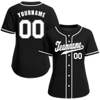 Custom Black Classic Style White Authentic Baseball Jersey