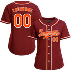 Custom Brown Classic Style Orange Authentic Baseball Jersey