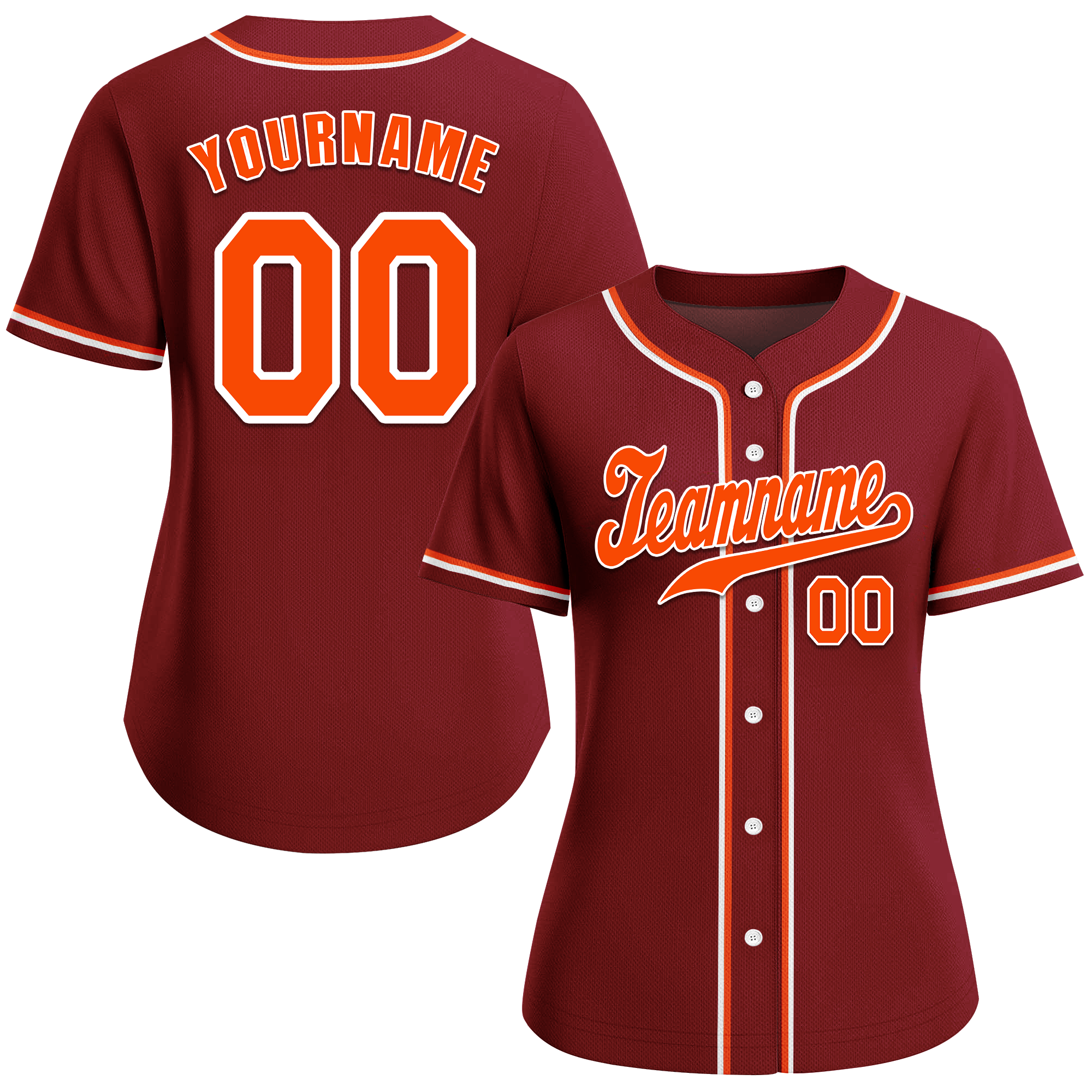 Custom Brown Classic Style Orange Authentic Baseball Jersey