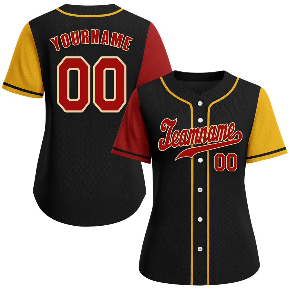 Custom Black Two Tone Brown Authentic Baseball Jersey