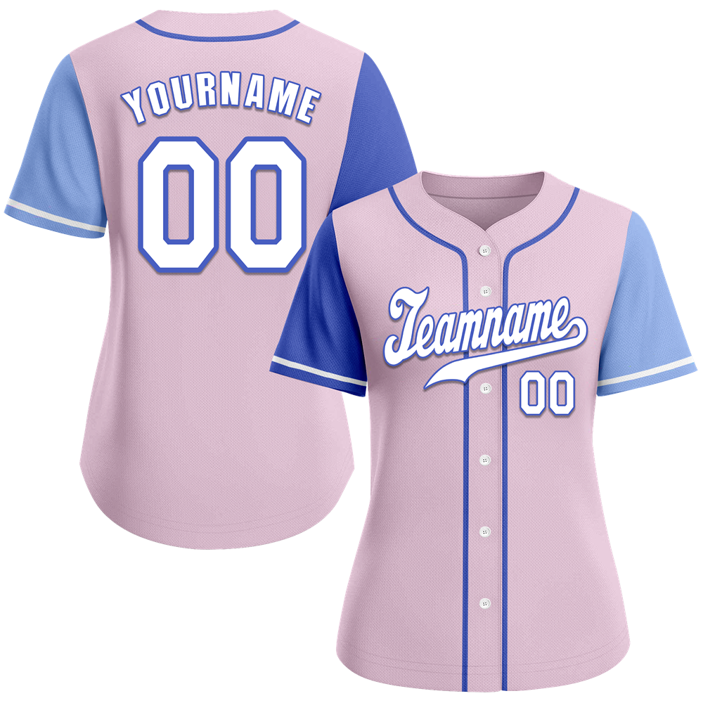 Custom Pink Two Tone White Authentic Baseball Jersey