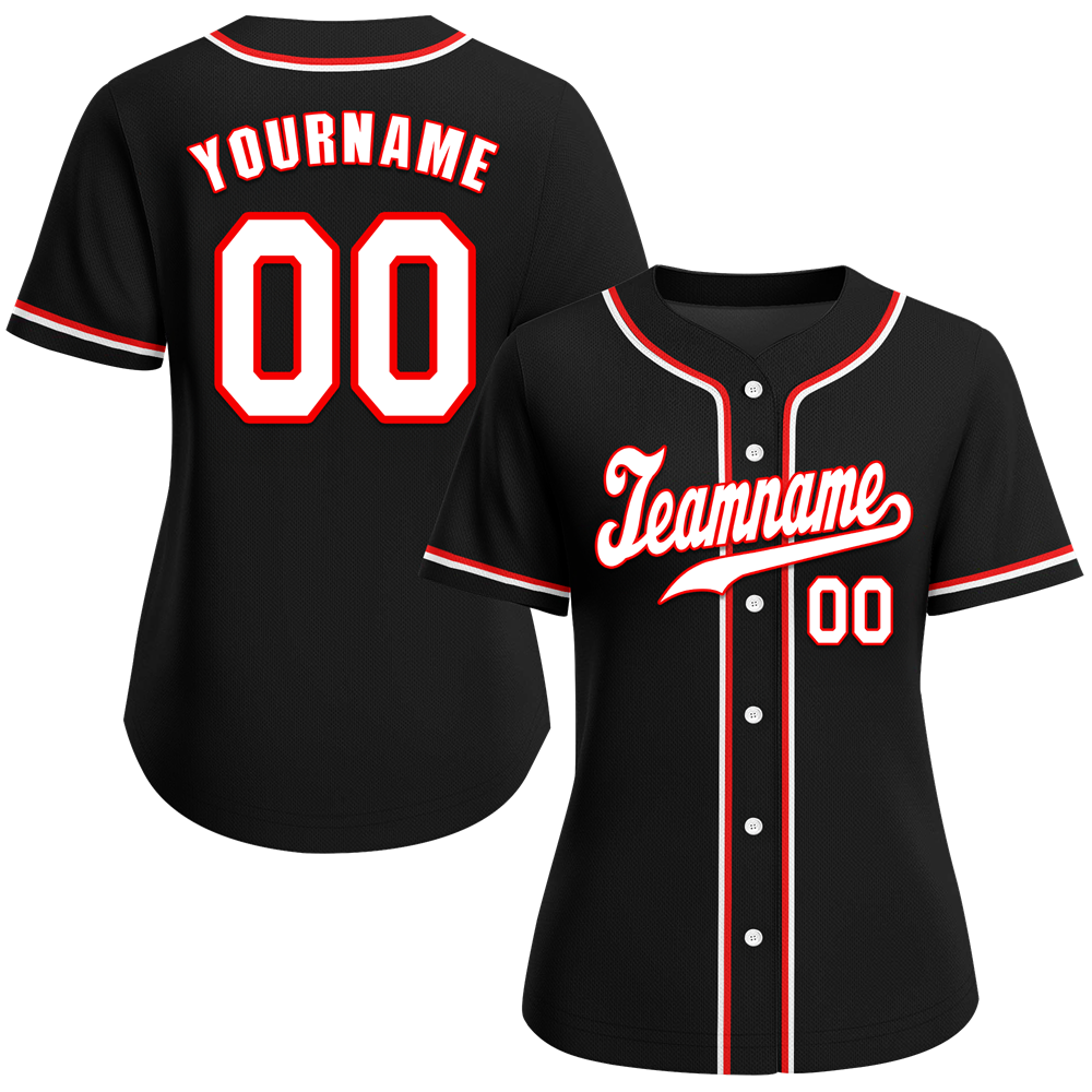 Custom Black Classic Style White Authentic Baseball Jersey