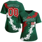 Custom Green Graffiti Pattern Green Authentic Baseball Jersey