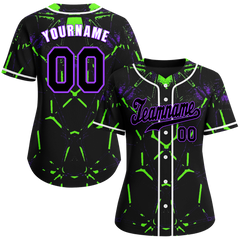 Custom Black Graffiti Pattern Black Authentic Baseball Jersey