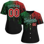 Custom Colorful Graffiti Pattern Green Authentic Baseball Jersey