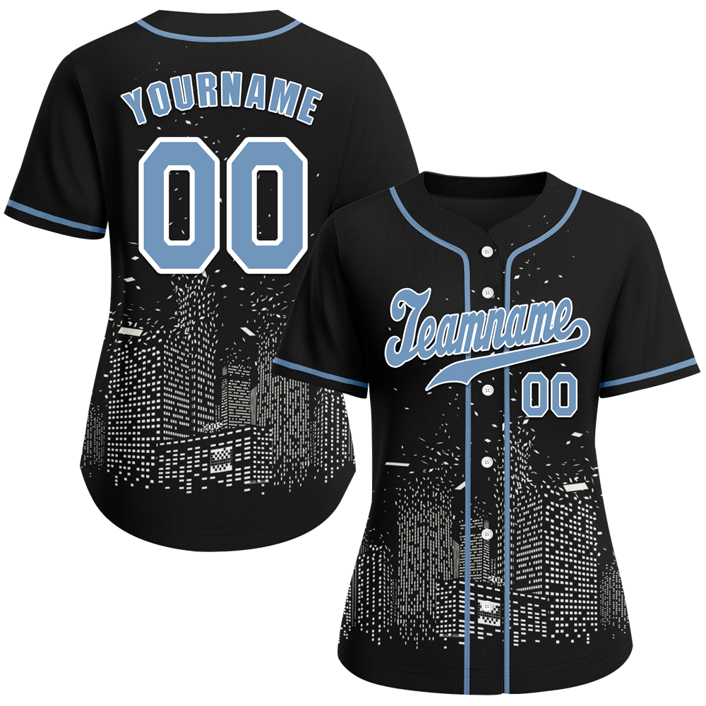 Custom Black City Edition Aqua Authentic Baseball Jersey BSBJ0a-bc0fbbf
