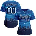 Custom Blue City Edition Black Authentic Baseball Jersey BSBJ0a-bc0fbca