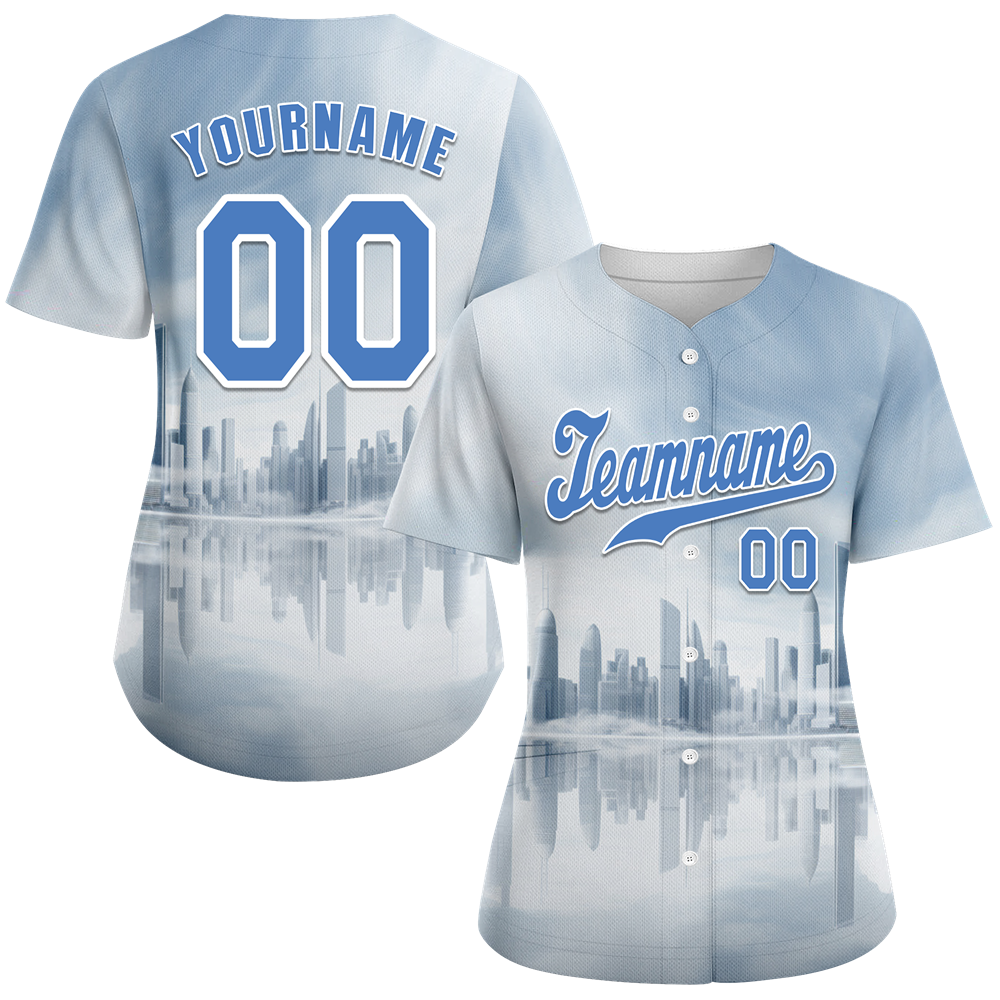 Custom White City Edition Blue Authentic Baseball Jersey BSBJ0a-bc0fbcd