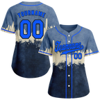 Custom Grey Black City Edition Blue Authentic Baseball Jersey BSBJ0a-bc0fbc7