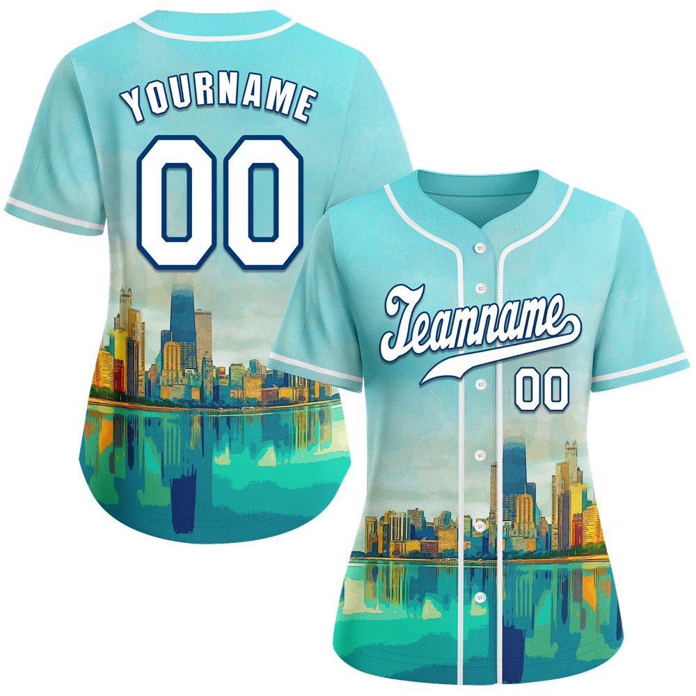 Custom Aqua City Edition White Authentic Baseball Jersey BSBJ0a-bc0fbd0