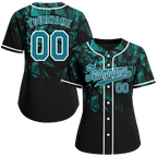 Custom Black 3D Pattern Aqua Authentic Baseball Jersey BSBJ0a-bc0fbdb