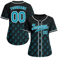 Custom Black 3D Pattern Aqua Authentic Baseball Jersey BSBJ0a-bc0fbdc