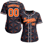 Custom Black 3D Pattern Orange Authentic Baseball Jersey BSBJ0a-bc0fbdd