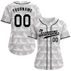 Custom White 3D Pattern Black Authentic Baseball Jersey BSBJ0a-bc0fbde