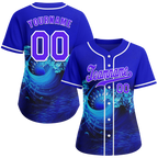Custom Blue 3D Pattern Purple Authentic Baseball Jersey BSBJ0a-bc0fbd7