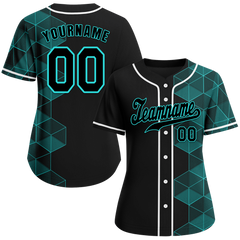 Custom Black Aqua 3D Pattern Black Authentic Baseball Jersey BSBJ0a-bc0fbd8