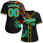 Custom Black Tie Dye Aqua Authentic Baseball Jersey BSBJ0a-bc0fbef