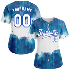 Custom Blue White Tie Dye White Authentic Baseball Jersey BSBJ0a-bc0fbe7