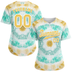 Custom Orange Aqua Tie Dye Orange Authentic Baseball Jersey BSBJ0a-bc0fbe8
