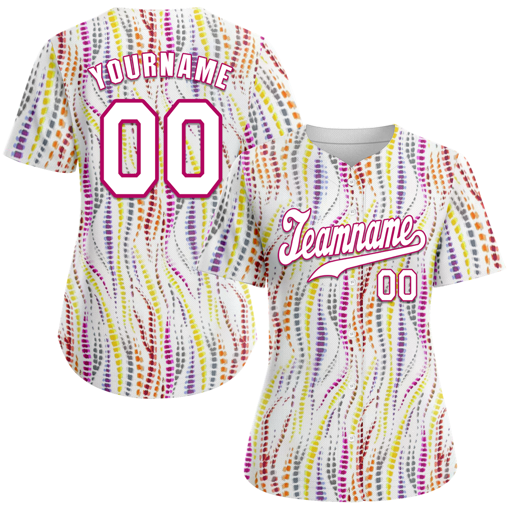 Custom Yellow Purple Tie Dye White Authentic Baseball Jersey BSBJ0a-bc0fbfc