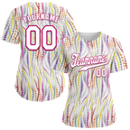Custom Yellow Purple Tie Dye White Authentic Baseball Jersey BSBJ0a-bc0fbfc