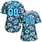 Custom Blue Hawaii Aqua Authentic Baseball Jersey BSBJ0a-bc0fbf7