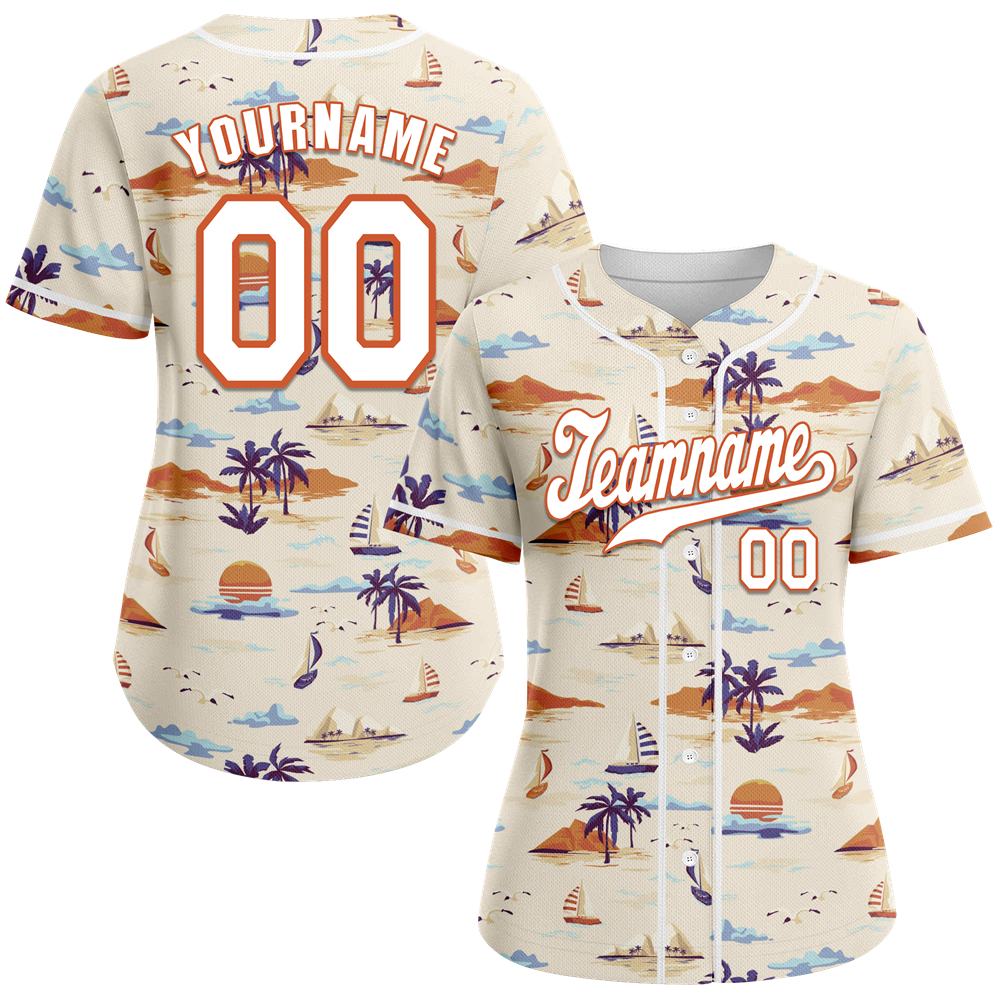 Custom Orange Hawaii White Authentic Baseball Jersey BSBJ0a-bc0fbf8