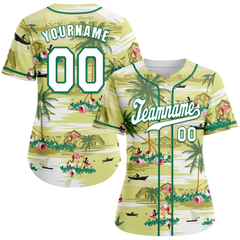 Custom Yellow Hawaii White Authentic Baseball Jersey BSBJ0a-bc0fbf9