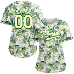 Custom Green Hawaii White Authentic Baseball Jersey BSBJ0a-bc0fb70