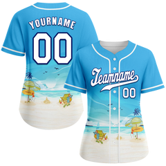 Custom Blue White Hawaii White Authentic Baseball Jersey BSBJ0a-bc0fb7c