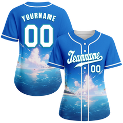 Custom Blue Hawaii White Authentic Baseball Jersey BSBJ0a-bc0fb7d