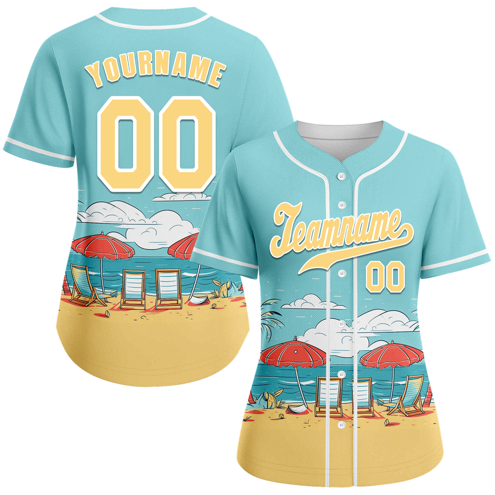 Custom Aqua Orange Hawaii White Authentic Baseball Jersey BSBJ0a-bc0fb7e
