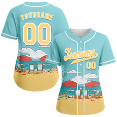 Custom Aqua Orange Hawaii White Authentic Baseball Jersey BSBJ0a-bc0fb7e