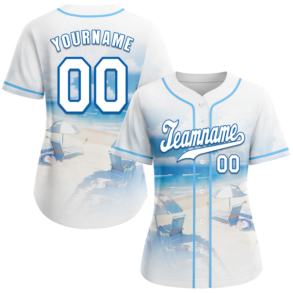 Custom White Blue Hawaii White Authentic Baseball Jersey BSBJ0a-bc0fb78