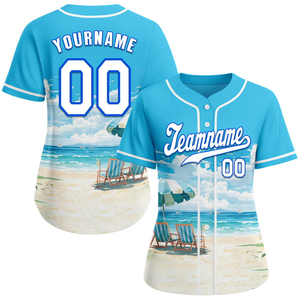 Custom Aqua Hawaii White Authentic Baseball Jersey BSBJ0a-bc0fb79