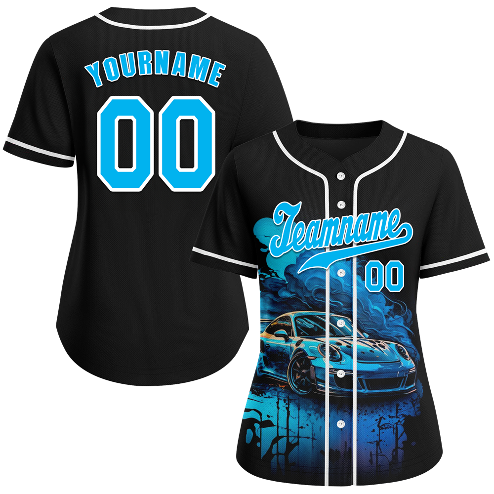 Custom Black Drift Fashion Aqua Authentic Baseball Jersey BSBJ0a-bc0fb8a