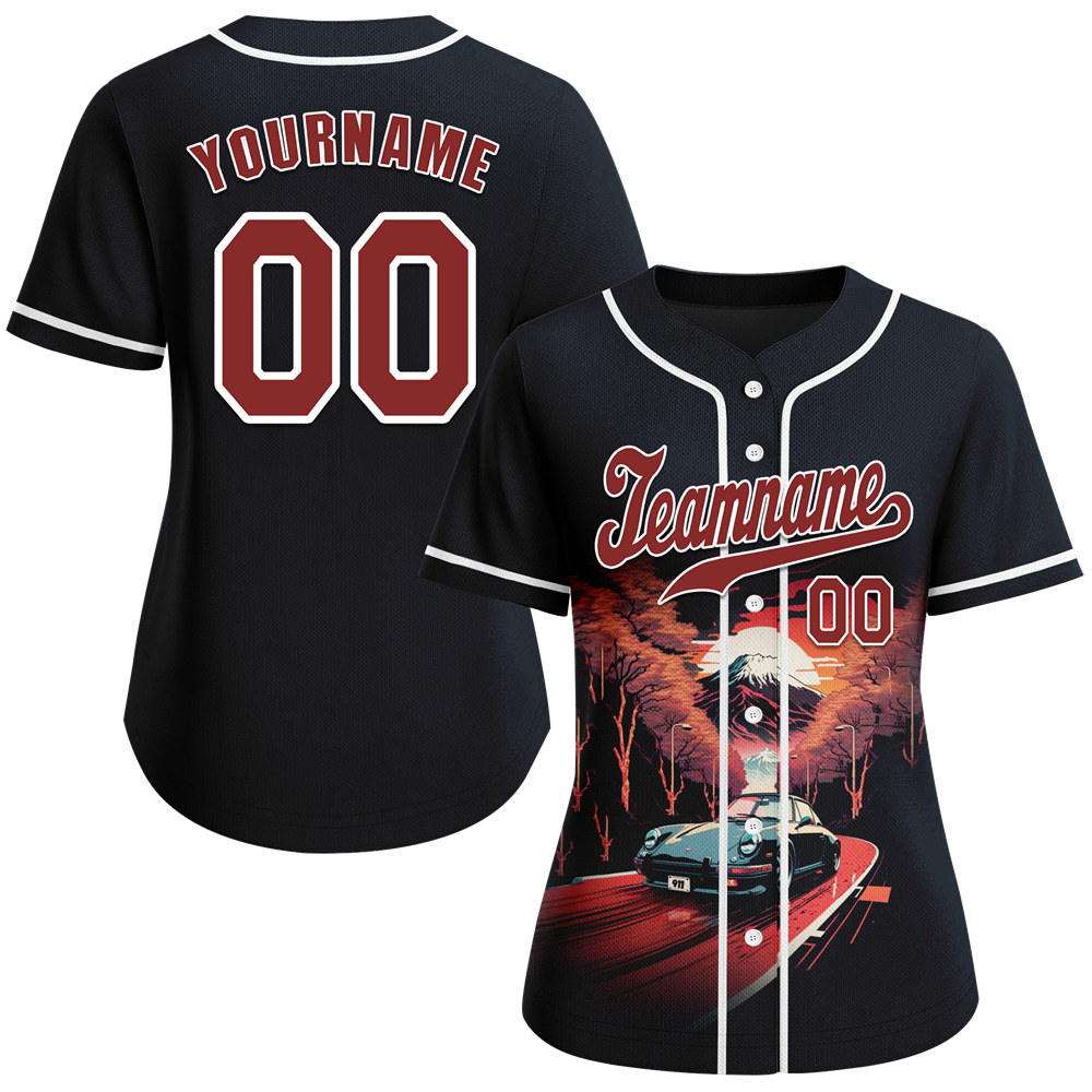 Custom Black Red Drift Fashion Red Authentic Baseball Jersey BSBJ0a-bc0fb87