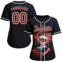 Custom Black Red Drift Fashion Red Authentic Baseball Jersey BSBJ0a-bc0fb87