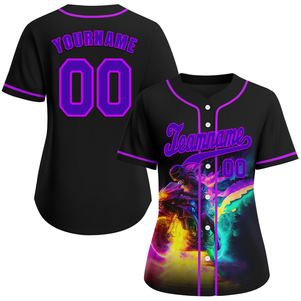 Custom Black Purple Drift Fashion Purple Authentic Baseball Jersey BSBJ0a-bc0fb88