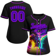 Custom Black Purple Drift Fashion Purple Authentic Baseball Jersey BSBJ0a-bc0fb88