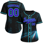 Custom Black Aqua Drift Fashion Blue Authentic Baseball Jersey BSBJ0a-bc0fb89
