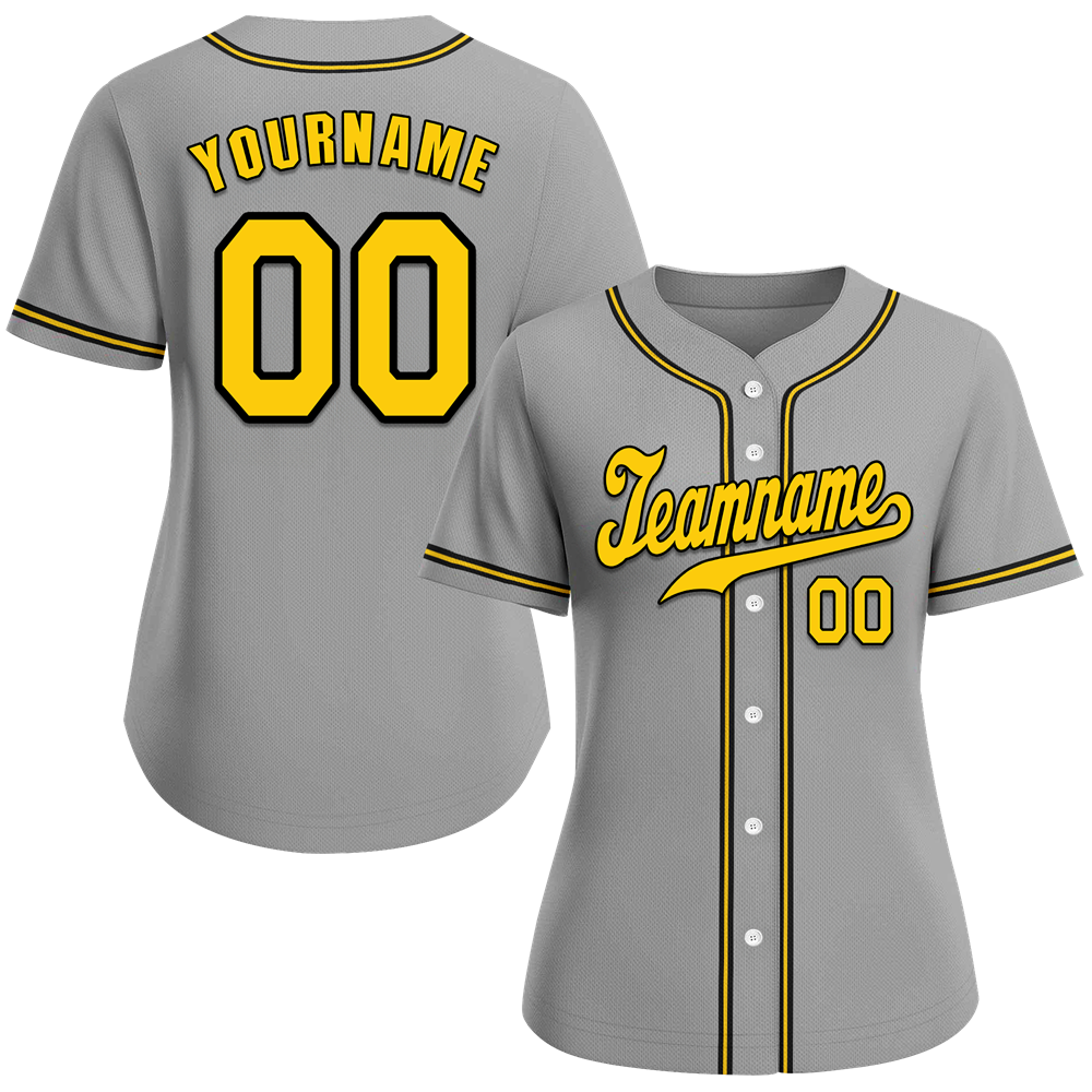 Custom Grey Classic Style Orange Authentic Baseball Jersey