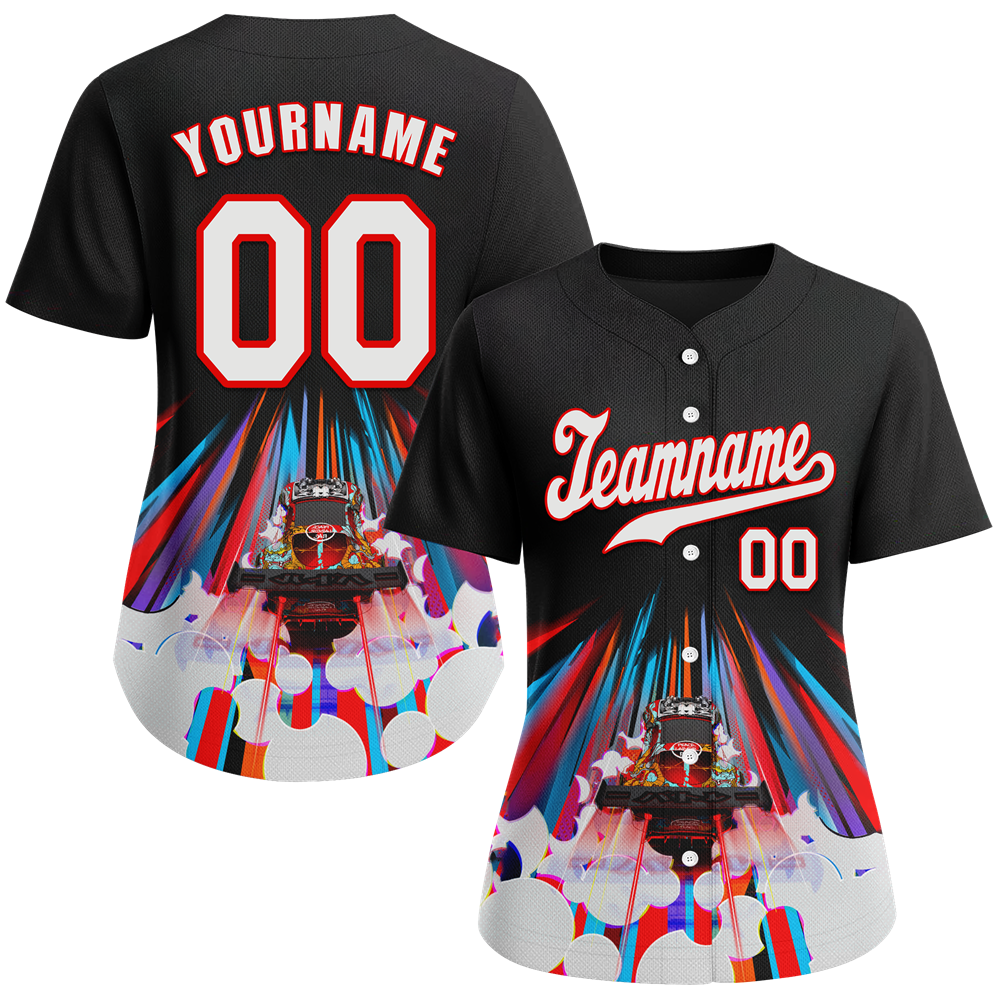 Custom Black White Drift Fashion White Authentic Baseball Jersey BSBJ0a-bc0fb90
