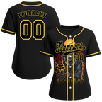 Custom Black Yellow Skull Fashion Black Authentic Baseball Jersey BSBJ0a-bc0fb98