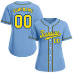 Custom Aqua Classic Style Yellow Authentic Baseball Jersey